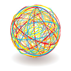 Image showing scribble color ball