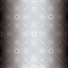 Image showing silver floral spiral background