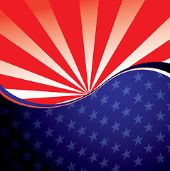 Image showing USA radiate background