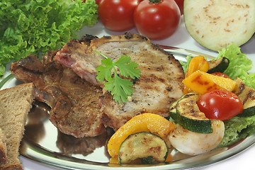 Image showing Grilled pork chop