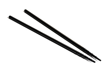 Image showing Black chopsticks isolated on white