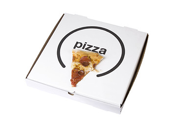 Image showing spicy pizza on carboard box