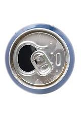 Image showing top view of open aluminum can