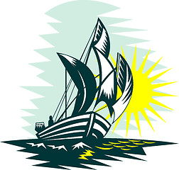 Image showing sailboat sailing on high seas