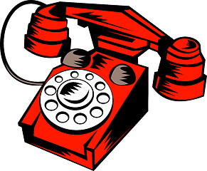 Image showing Retro vintage  telephone