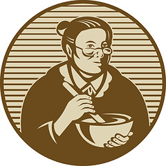 Image showing granny cooking mixing bowl