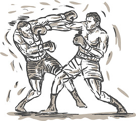 Image showing boxers punching