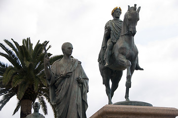 Image showing statue Napoleon and his brothers Diamant Square Ajaccio Corsica