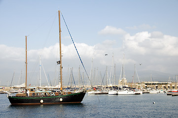 Image showing boats harbor ajaccio corsica france