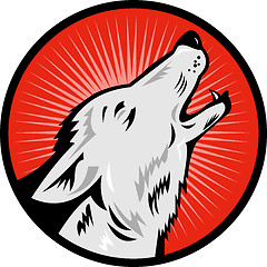 Image showing wolf howling n