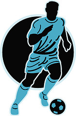 Image showing soccer player running with the ball