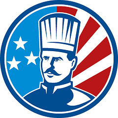 Image showing American Chef cook baker with stars and stripes 