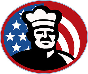 Image showing American Chef cook baker with stars and stripes