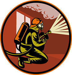 Image showing Firefighter fireman