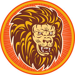 Image showing angry lion head