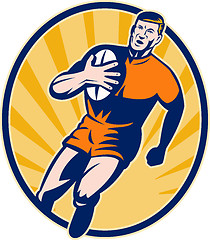 Image showing Rugby player running