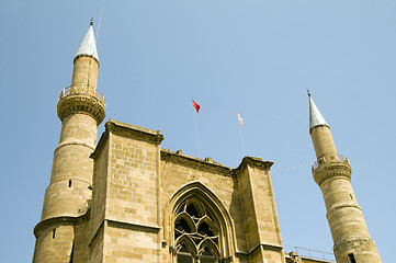 Image showing cathedral mosque and minarets lefkosia cyprus