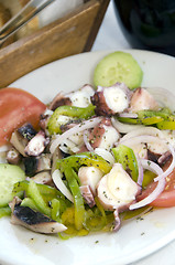 Image showing marinated octopus salad greece