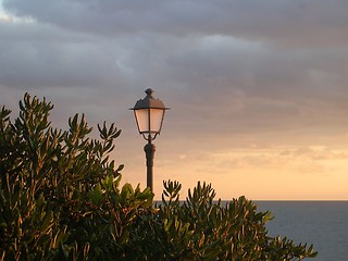 Image showing lantern by the sea