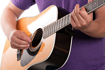 Image showing Electric Acoustic Guitarist