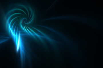 Image showing Blue Fractal Plasma Vortex