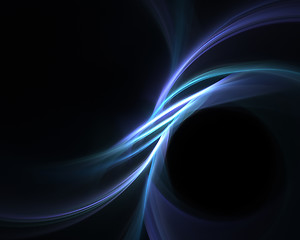 Image showing Blue Fractal Plasma Background