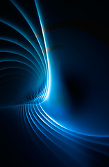 Image showing Blue Fractal Plasma Background