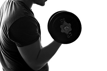 Image showing Man Lifting Weights