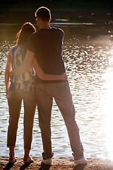 Image showing Outdoor Couple Silhouette