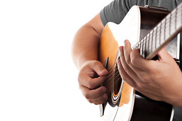 Image showing Electric Acoustic Guitarist