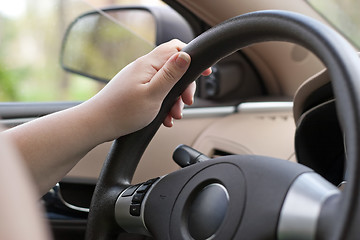 Image showing Woman Car Driver