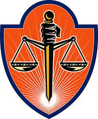 Image showing sword scales of justice