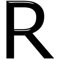 Image showing 3D Letter R