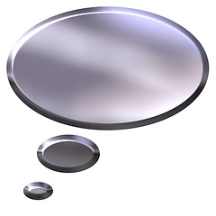 Image showing 3D Silver Thought Bubble