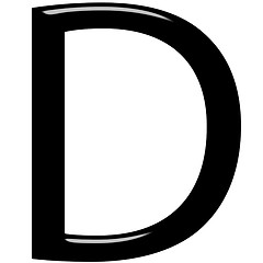 Image showing 3D Letter D