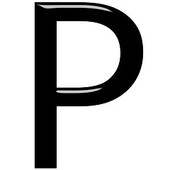 Image showing 3D Letter P