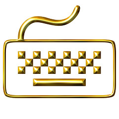 Image showing 3D Golden Keyboard