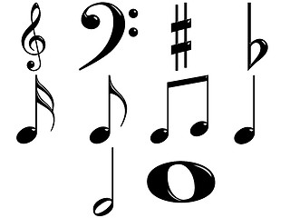 Image showing 3D Music Notes