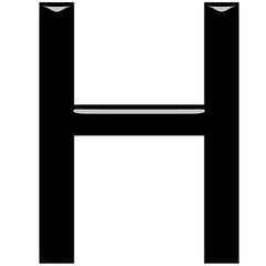 Image showing 3D Letter H