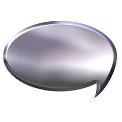 Image showing 3D Silver Speech Bubble