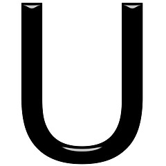 Image showing 3D Letter U