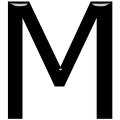 Image showing 3D Letter M