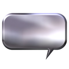 Image showing 3D Silver Speech Bubble