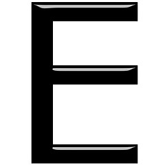 Image showing 3D Letter E