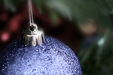 Image showing Christmas ornaments on tree.