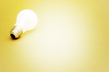 Image showing Background with lit lightbulb