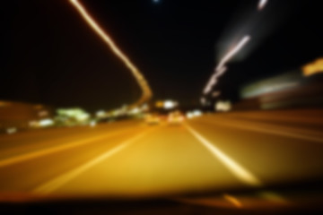 Image showing Night on the road