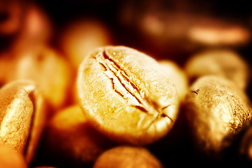 Image showing Fragrant fried coffee beans 