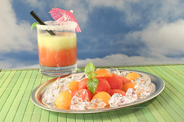 Image showing Melon on ice