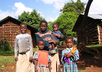 Image showing rural poor children in Kenya